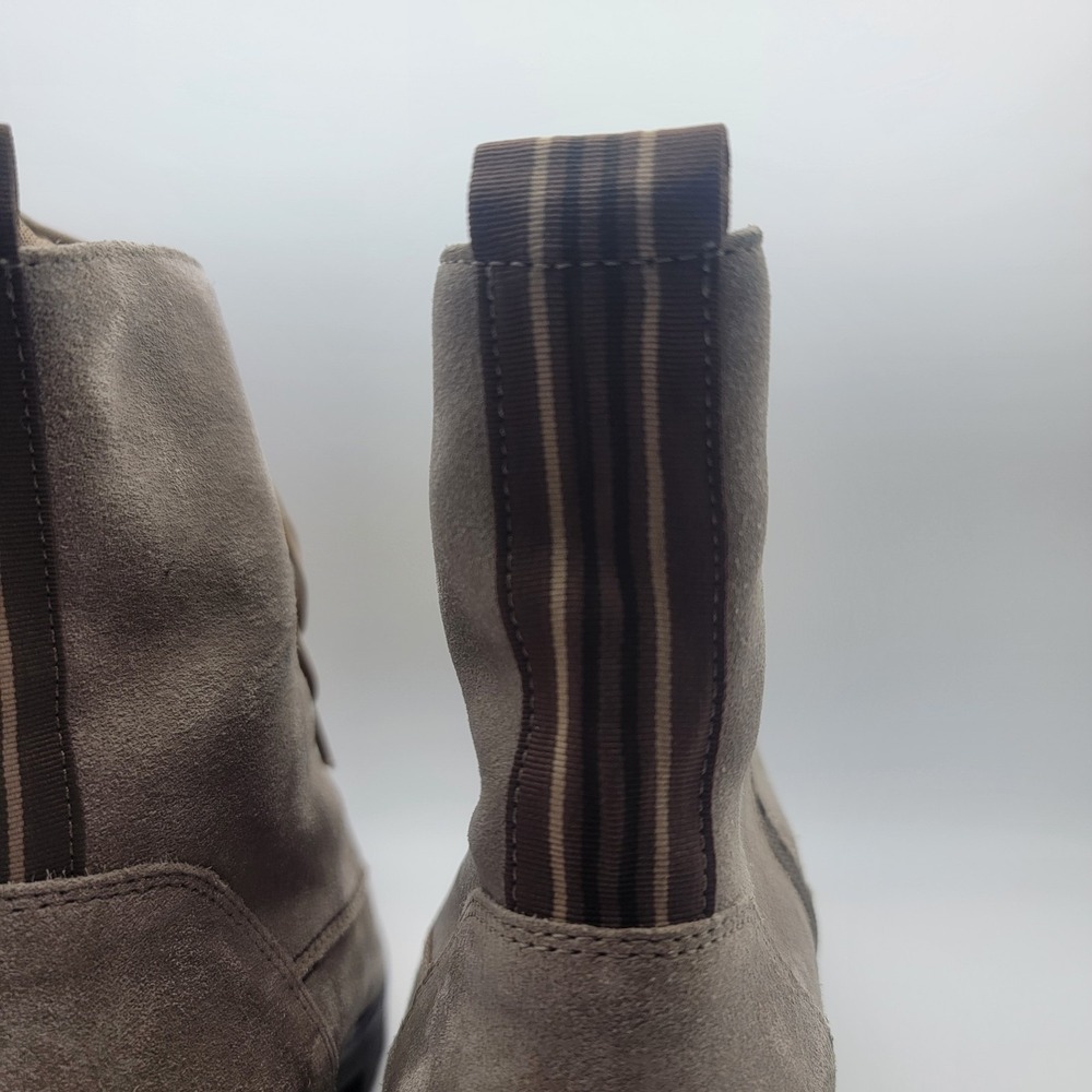 Gabor Womens Taupe Suede Lace Up Side Zip Lug Sole Combat Ankle Boots Size 7.5 - Picture 8 of 12